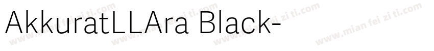 AkkuratLLAra Black字体转换
